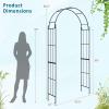 imageGiantex Garden Arch Trellis  75 FT Metal Garden Arbor Archway for Climbing Plants Roses Vines Outdoor Trellis Pergola for Wedding Bridal Party Ceremony Lawn Decor 4 Stakes Easy Assembly
