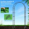 imageGiantex Garden Arch Trellis  75 FT Metal Garden Arbor Archway for Climbing Plants Roses Vines Outdoor Trellis Pergola for Wedding Bridal Party Ceremony Lawn Decor 4 Stakes Easy Assembly
