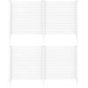 imageGiantex Outdoor Privacy Screen 2 Panels 48W x 48H Decorative Air Conditioner Fence Trash Can Enclosure with 3 Stakes Easy Assembly PVC Vinyl Picket Fences for Garden Patio Lawn WhiteWhite