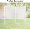 imageGiantex Outdoor Privacy Screen 2 Panels 48W x 48H Decorative Air Conditioner Fence Trash Can Enclosure with 3 Stakes Easy Assembly PVC Vinyl Picket Fences for Garden Patio Lawn WhiteWhite