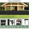 imageGiantex Outdoor Privacy Screen 2 Panels 48W x 48H Decorative Air Conditioner Fence Trash Can Enclosure with 3 Stakes Easy Assembly PVC Vinyl Picket Fences for Garden Patio Lawn WhiteBlack