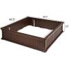 imageGiantex Plant Raised Bed Planter for Vegetables Flower Outdoor Garden Plant Box Patio Backyard Easy Assembly 2 Pcs 485Lx485Wx12H Brown
