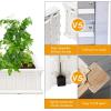 imageGiantex Plant Raised Bed Planter for Vegetables Flower Outdoor Garden Plant Box Patio Backyard Easy Assembly 2 Pcs 48Lx24Wx12H White
