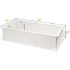 imageGiantex Plant Raised Bed Planter for Vegetables Flower Outdoor Garden Plant Box Patio Backyard Easy Assembly 2 Pcs 48Lx24Wx12H White