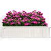 imageGiantex Plant Raised Bed Planter for Vegetables Flower Outdoor Garden Plant Box Patio Backyard Easy Assembly 4 Pcs 485Lx485Wx12H White