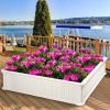 imageGiantex Plant Raised Bed Planter for Vegetables Flower Outdoor Garden Plant Box Patio Backyard Easy Assembly 4 Pcs 485Lx485Wx12H White
