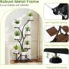 imageGiantex Plant Stand Indoor with Grow Lights 8Tier 58quot Tall Corner Metal Plant Shelf for Multiple Plants Decorative Curved Flower Pot Display Rack for Living Room Home Balcony Patio 11 Pack