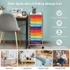 imageGiantex Plastic Boxes 10 Drawer Rolling Organizer Cart Utility Storage Tools Scrapbook Paper MultiUse Multicolor