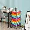 imageGiantex Plastic Boxes 10 Drawer Rolling Organizer Cart Utility Storage Tools Scrapbook Paper MultiUse Multicolor