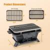 imageGiantex Portable Hibachi Grill Doublesided Cast Iron Grill with Air Regulating Door ampamp Fire Gate Grate Lifter Ideal for Outdoor Picnic Camping ampamp Backyard Barbecue CookingRectangle Grill