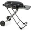imageGiantex Portable Propane Gas Grill with 15000 BTUs Burner Side Table 2 Wheels Grease Tray Metal Frame Folding StandUp Propane Gas Grill for Outdoor Cooking Camping Barbecue BlackBlack