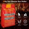 imageGiantex Premium Apple Wood Pellets All Natural Hardwood Pellets with Fruity Flavour for Grilling Smoking Bake Roast BBQ 100 Pure Apple Wood Pellets for Smoker Grill Pizza Oven 20 lb Bag