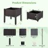 imageGiantex Raised Garden Bed Elevated Planter Box Kit W 8 Legs 2 Planter Boxes SelfWatering System Drainage Holes Indoor ampamp Outdoor Vegetable Fruit Flower Herb Growing BoxBrown