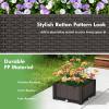 imageGiantex Raised Garden Bed Elevated Planter Box Kit W 8 Legs 2 Planter Boxes SelfWatering System Drainage Holes Indoor ampamp Outdoor Vegetable Fruit Flower Herb Growing BoxBrown