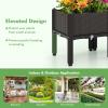 imageGiantex Raised Garden Bed Elevated Planter Box Kit W 8 Legs 2 Planter Boxes SelfWatering System Drainage Holes Indoor ampamp Outdoor Vegetable Fruit Flower Herb Growing BoxBrown