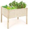 imageGiantex Raised Garden Bed Elevated Wood Planter Box Planter Raised Beds with Legs ampamp Black Liner Planting Raised Beds Herb Vegetable Flowers Growing Container Easy Assembly 1