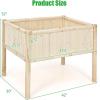 imageGiantex Raised Garden Bed Elevated Wood Planter Box Planter Raised Beds with Legs ampamp Black Liner Planting Raised Beds Herb Vegetable Flowers Growing Container Easy Assembly 1