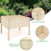imageGiantex Raised Garden Bed Elevated Wood Planter Box Planter Raised Beds with Legs ampamp Black Liner Planting Raised Beds Herb Vegetable Flowers Growing Container Easy Assembly 1