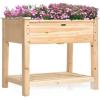 imageGiantex Raised Garden Bed Elevated Wood Planter Box Standing Garden Bed Kit wLegs ampamp Storage Shelf for Vegetable Flower Herb Outdoor Use for Patio Backyard Natural34Lx 18Wx 30H