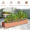 imageGiantex Raised Garden Bed Flower or Vegetable Planter Window Mounted Plant Box for Garden Yard Wood Box for Planting 28quot LX9 WX10 H36LX7WX65H