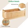 imageGiantex Raised Garden Bed Folding Wood Planter for Vegetable Flower Outdoor Elevated Planting Boxes Folding Plant Container Patio Lawn Garden Backyard Easy Assembly 15quot Lx15 Wx14 HNatural