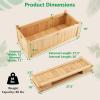 imageGiantex Raised Garden Bed Folding Wood Planter for Vegetable Flower Outdoor Elevated Planting Boxes Folding Plant Container Patio Lawn Garden Backyard Easy Assembly 15quot Lx15 Wx14 HNatural