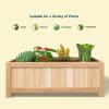 imageGiantex Raised Garden Bed Folding Wood Planter for Vegetable Flower Outdoor Elevated Planting Boxes Folding Plant Container Patio Lawn Garden Backyard Easy Assembly 15quot Lx15 Wx14 HBeige