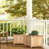 imageGiantex Raised Garden Bed Folding Wood Planter for Vegetable Flower Outdoor Elevated Planting Boxes Folding Plant Container Patio Lawn Garden Backyard Easy Assembly 15quot Lx15 Wx14 HBeige