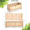 imageGiantex Raised Garden Bed Folding Wood Planter for Vegetable Flower Outdoor Elevated Planting Boxes Folding Plant Container Patio Lawn Garden Backyard Easy Assembly 15quot Lx15 Wx14 HBeige