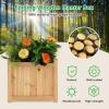 imageGiantex Raised Garden Bed Folding Wood Planter for Vegetable Flower Outdoor Elevated Planting Boxes Folding Plant Container Patio Lawn Garden Backyard Easy Assembly 15quot Lx15 Wx14 HNatural