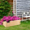 imageGiantex Raised Garden Bed Folding Wood Planter for Vegetable Flower Outdoor Elevated Planting Boxes Folding Plant Container Patio Lawn Garden Backyard Easy Assembly 15quot Lx15 Wx14 HNatural