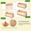 imageGiantex Raised Garden Bed Folding Wood Planter for Vegetable Flower Outdoor Elevated Planting Boxes Folding Plant Container Patio Lawn Garden Backyard Easy Assembly 15quot Lx15 Wx14 HBeige