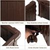 imageGiantex Raised Garden Bed Planter for Flower Vegetables Outdoor Plant Box Patio Backyard Easy Assembly 485Lx485Wx12H BrownBrown