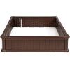 imageGiantex Raised Garden Bed Planter for Flower Vegetables Outdoor Plant Box Patio Backyard Easy Assembly 485Lx485Wx12H BrownBrown