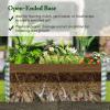 imageGiantex Raised Garden Bed Planter for Flower Vegetables Outdoor Plant Box Patio Backyard Easy Assembly 485Lx485Wx12H BrownGray