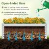 imageGiantex Raised Garden Bed Planter for Flower Vegetables Outdoor Plant Box Patio Backyard Easy Assembly 485Lx485Wx12H BrownSilver