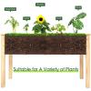imageGiantex Raised Garden Bed Planter for Flower Vegetables Outdoor Plant Box Patio Backyard Easy Assembly 485Lx485Wx12H BrownWood