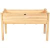 imageGiantex Raised Garden Bed Planter for Flower Vegetables Outdoor Plant Box Patio Backyard Easy Assembly 485Lx485Wx12H WhiteWood