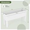 imageGiantex Raised Garden Beds Outdoor Set of 2 SelfWatering Planter Box with Detachable Legs ampamp Drainage Hole Outdoor Raised Container for Vegetable Fruit Herbs 315Lx12Wx16H Easy Assembly BrownWhite