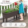 imageGiantex Raised Garden Beds Outdoor Set of 2 SelfWatering Planter Box with Detachable Legs ampamp Drainage Hole Outdoor Raised Container for Vegetable Fruit Herbs 315Lx12Wx16H Easy Assembly BrownBrown