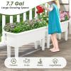 imageGiantex Raised Garden Beds Outdoor Set of 2 SelfWatering Planter Box with Detachable Legs ampamp Drainage Hole Outdoor Raised Container for Vegetable Fruit Herbs 315Lx12Wx16H Easy Assembly BrownWhite