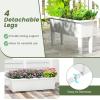 imageGiantex Raised Garden Beds Outdoor Set of 2 SelfWatering Planter Box with Detachable Legs ampamp Drainage Hole Outdoor Raised Container for Vegetable Fruit Herbs 315Lx12Wx16H Easy Assembly BrownWhite
