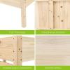 imageGiantex Set of 2 Raised Garden Bed Elevated Wood Planter Box Raised Bed Kit for Flowers Vegetables Fruits Herbs Outdoor Planting Container Patio Balcony Yard NaturalNatural