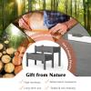 imageGiantex Set of 2 Raised Garden Bed Elevated Wood Planter Box Raised Bed Kit for Flowers Vegetables Fruits Herbs Outdoor Planting Container Patio Balcony Yard NaturalGray