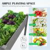 imageGiantex Set of 2 Raised Garden Bed Elevated Wood Planter Box Raised Bed Kit for Flowers Vegetables Fruits Herbs Outdoor Planting Container Patio Balcony Yard NaturalGray