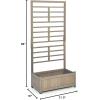 imageGiantex Set of 2 Raised Garden Bed with Trellis Wood Planter Box for Flower Climbing Standing Vertical Indoor Outdoor Plant Container for Garden Balcony Patio Yard Porch 315quotx16quotx68quot1
