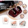 imageGiantex Shiatsu Foot Massager Machine for Feet Leg Calf Ankle Relieve Pain Spa Gift Deep Kneading Rolling Massage Electric Shiatsu Foot Massager wRemote 4 Modes BlackBurgundy
