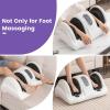 imageGiantex Shiatsu Foot Massager Machine for Feet Leg Calf Ankle Relieve Pain Spa Gift Deep Kneading Rolling Massage Electric Shiatsu Foot Massager wRemote 4 Modes BlackWhite