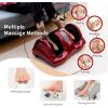 imageGiantex Shiatsu Foot Massager Machine for Feet Leg Calf Ankle Relieve Pain Spa Gift Deep Kneading Rolling Massage Electric Shiatsu Foot Massager wRemote 4 Modes BlackRed