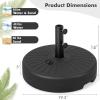 imageGiantex Umbrella Base Stand Sand Water Filled Umbrella Holder for 1519 Umbrella Poles Buildin Handle 2 Adjustable Knobs Weighted Market Table Umbrella Base for Yard Garden Poolside